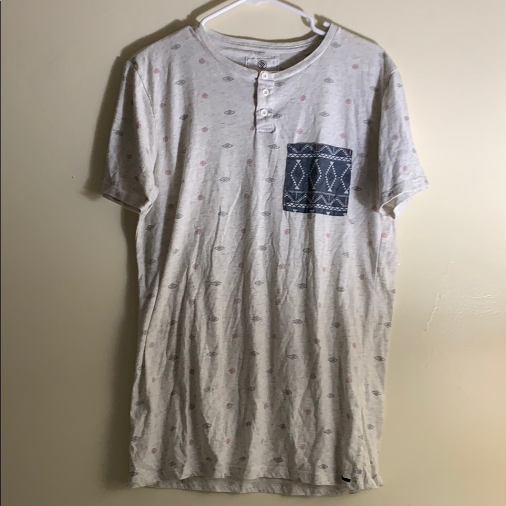 On the Byas Short Sleeve Aztec Henley T-shirt